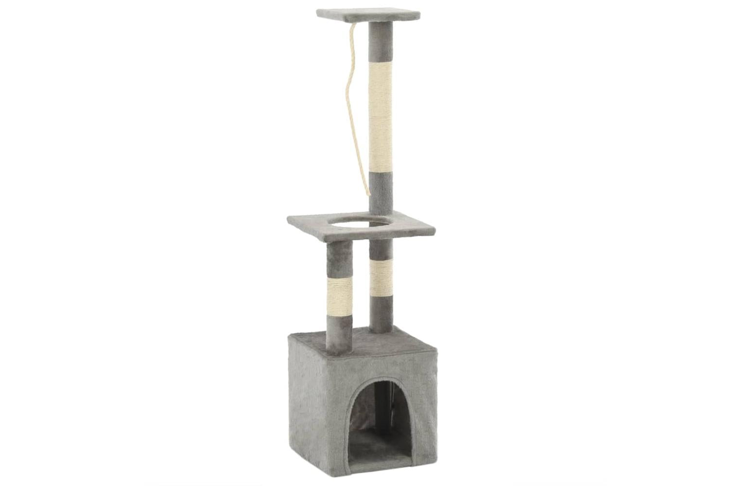 Cat Tree With Sisal Scratching Posts 109 Cm Grey-3