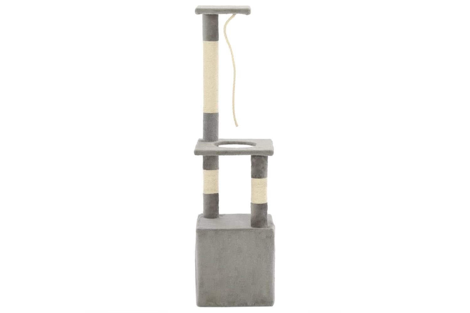 Cat Tree With Sisal Scratching Posts 109 Cm Grey-4