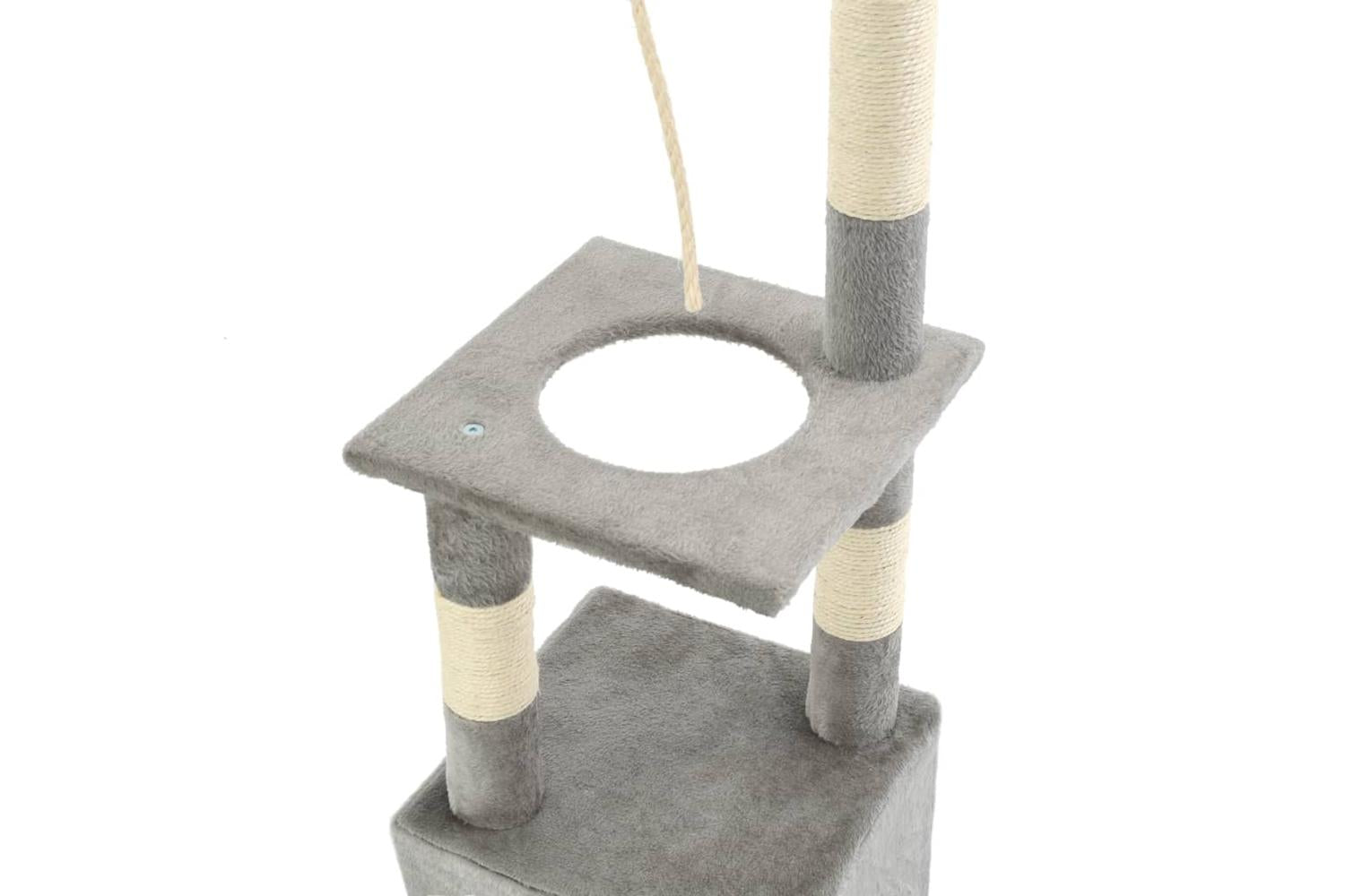 Cat Tree With Sisal Scratching Posts 109 Cm Grey-5