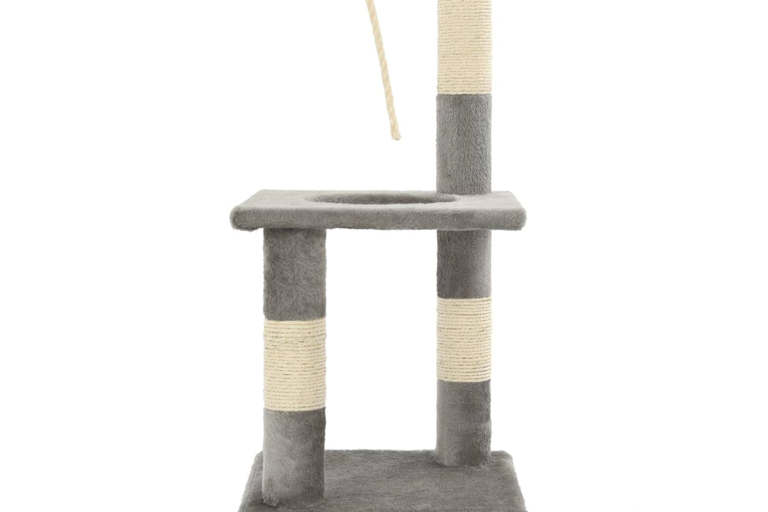 Cat Tree With Sisal Scratching Posts 109 Cm Grey-6