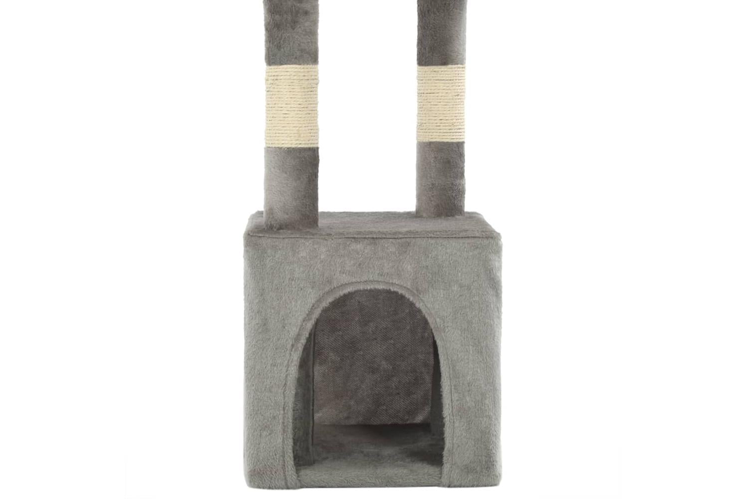 Cat Tree With Sisal Scratching Posts 109 Cm Grey-7