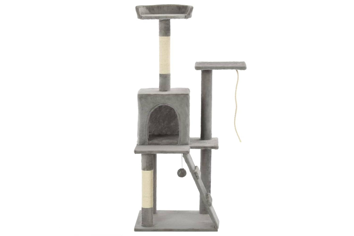 Cat Tree With Sisal Scratching Posts 120 Cm Grey-2