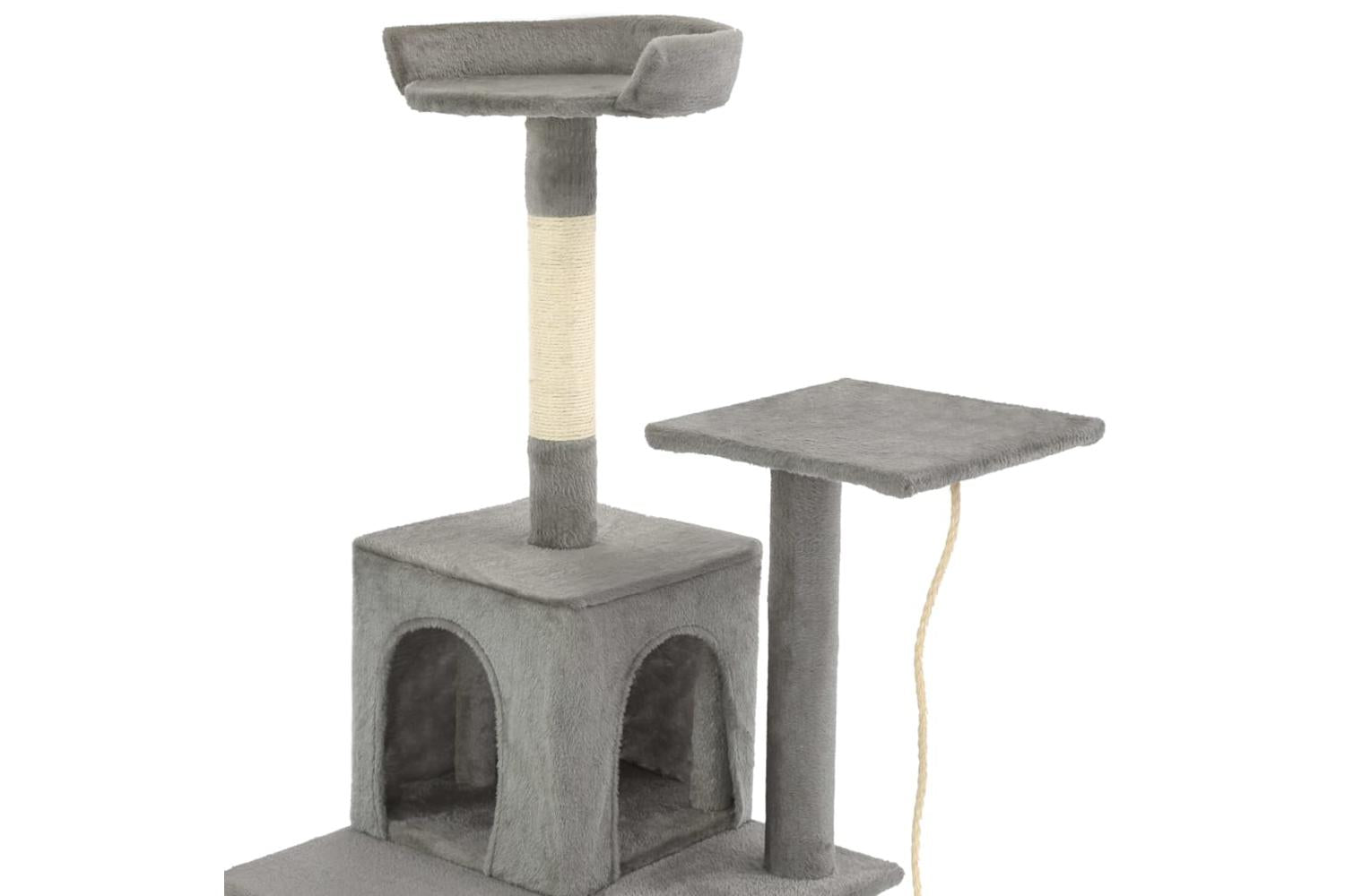 Cat Tree With Sisal Scratching Posts 120 Cm Grey-5