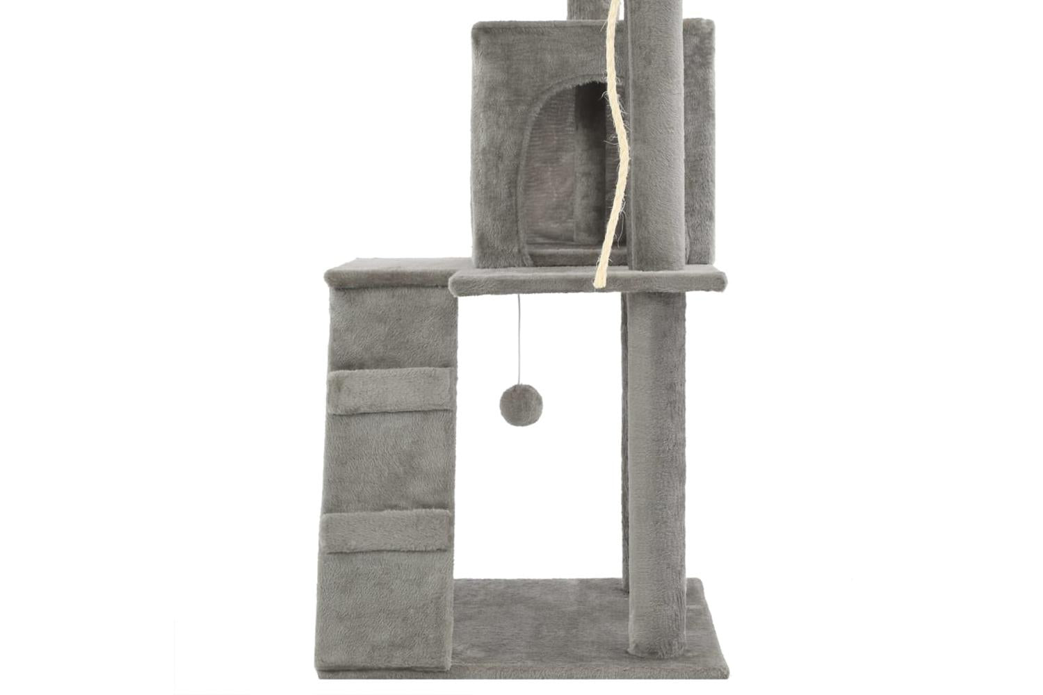 Cat Tree With Sisal Scratching Posts 120 Cm Grey-6