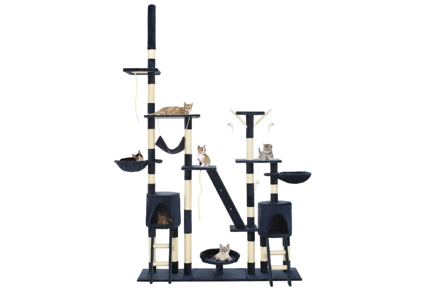 Cat Tree With Sisal Scratching Posts 230-250 Cm Blue-2