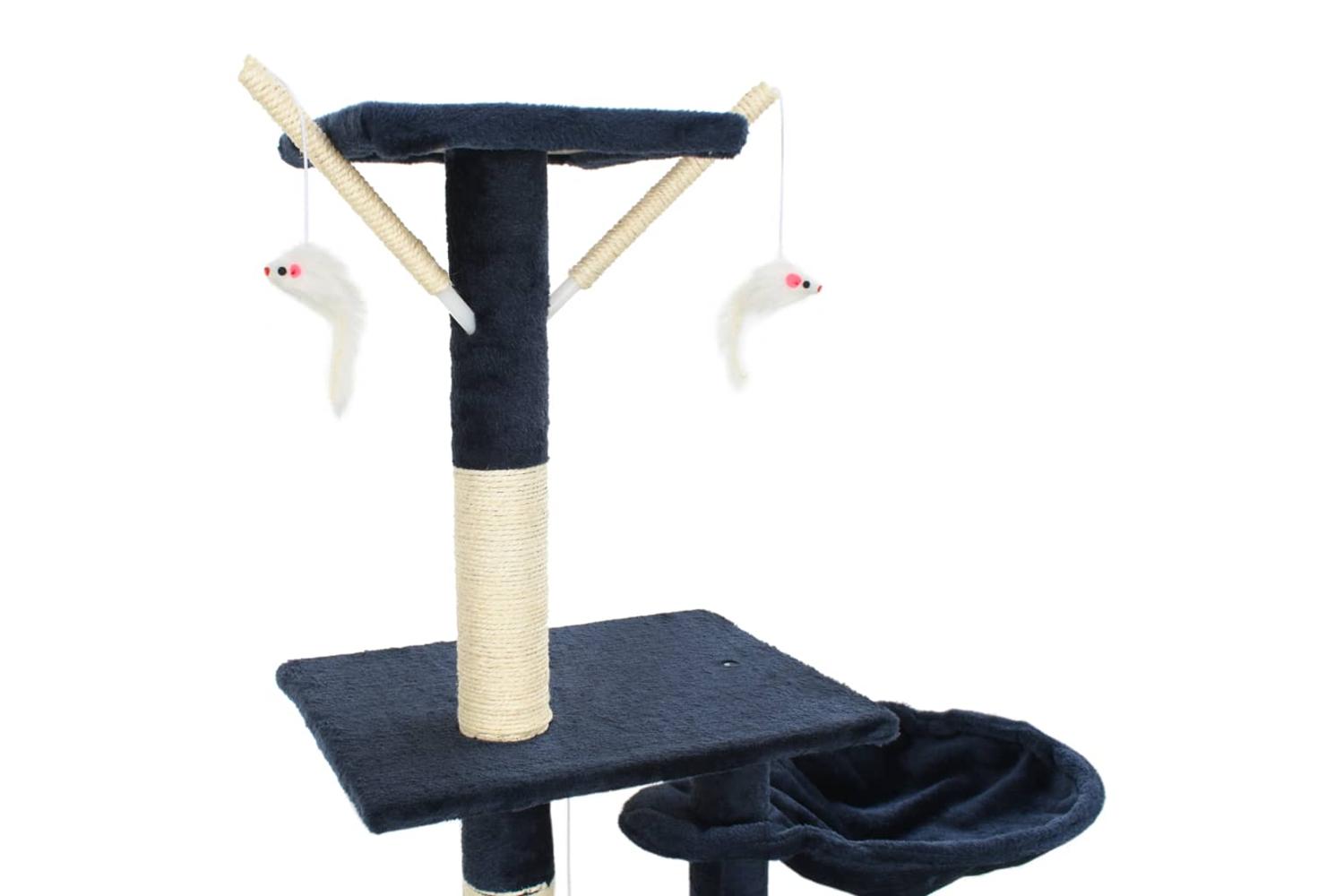 Cat Tree With Sisal Scratching Posts 230-250 Cm Blue-5