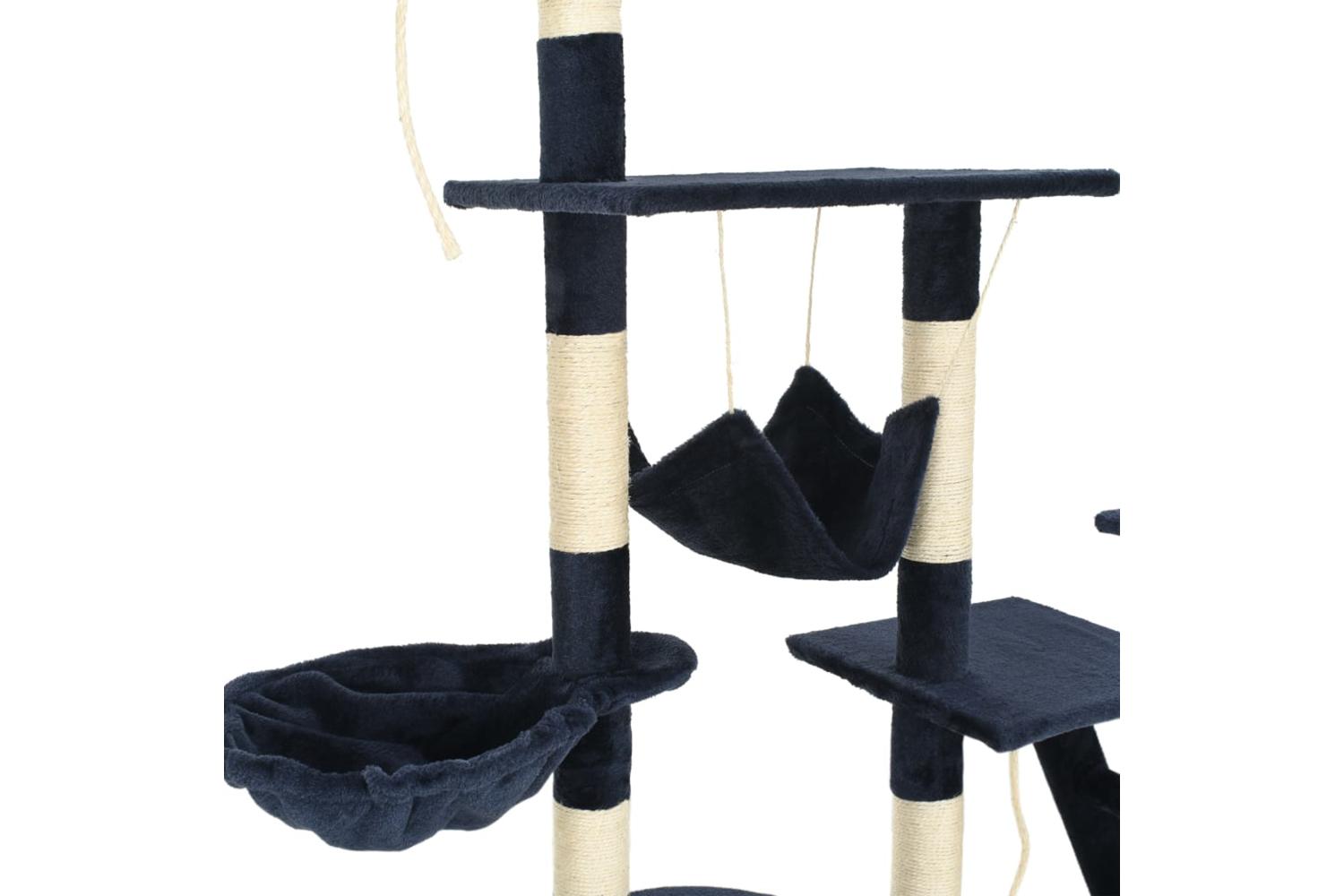 Cat Tree With Sisal Scratching Posts 230-250 Cm Blue-6