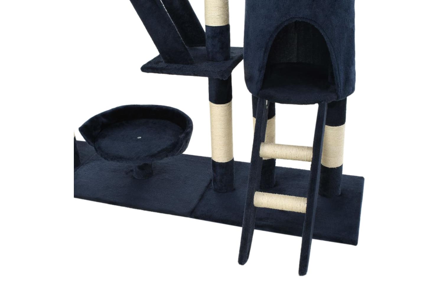 Cat Tree With Sisal Scratching Posts 230-250 Cm Blue-7