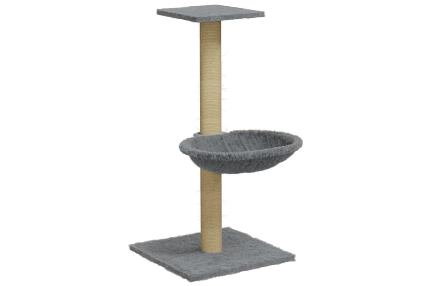 Cat Tree With Sisal Scratching Post Light Grey 74 Cm-2