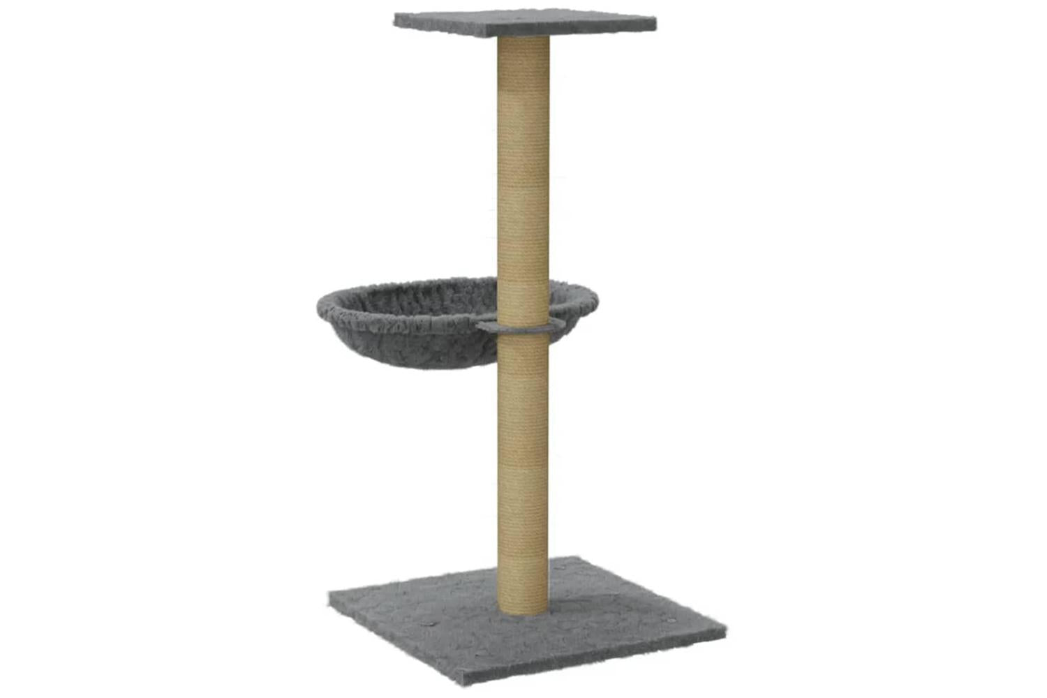 Cat Tree With Sisal Scratching Post Light Grey 74 Cm-6