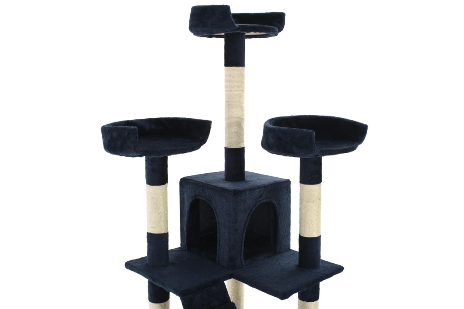 Cat Tree With Sisal Scratching Posts 170 Cm Blue-5
