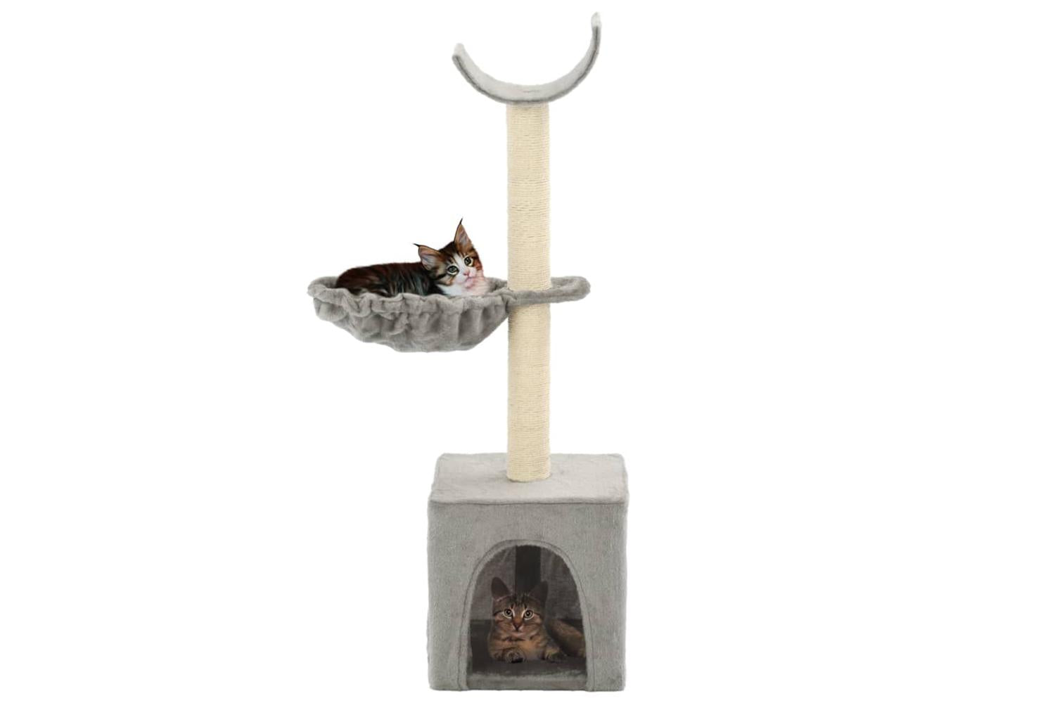 Cat Tree With Sisal Scratching Posts 105 Cm Grey-2
