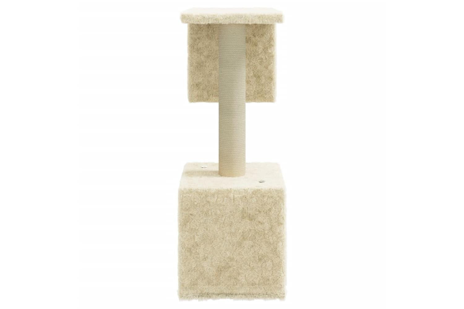 Cat Tree With Sisal Scratching Posts Cream 60 Cm-4