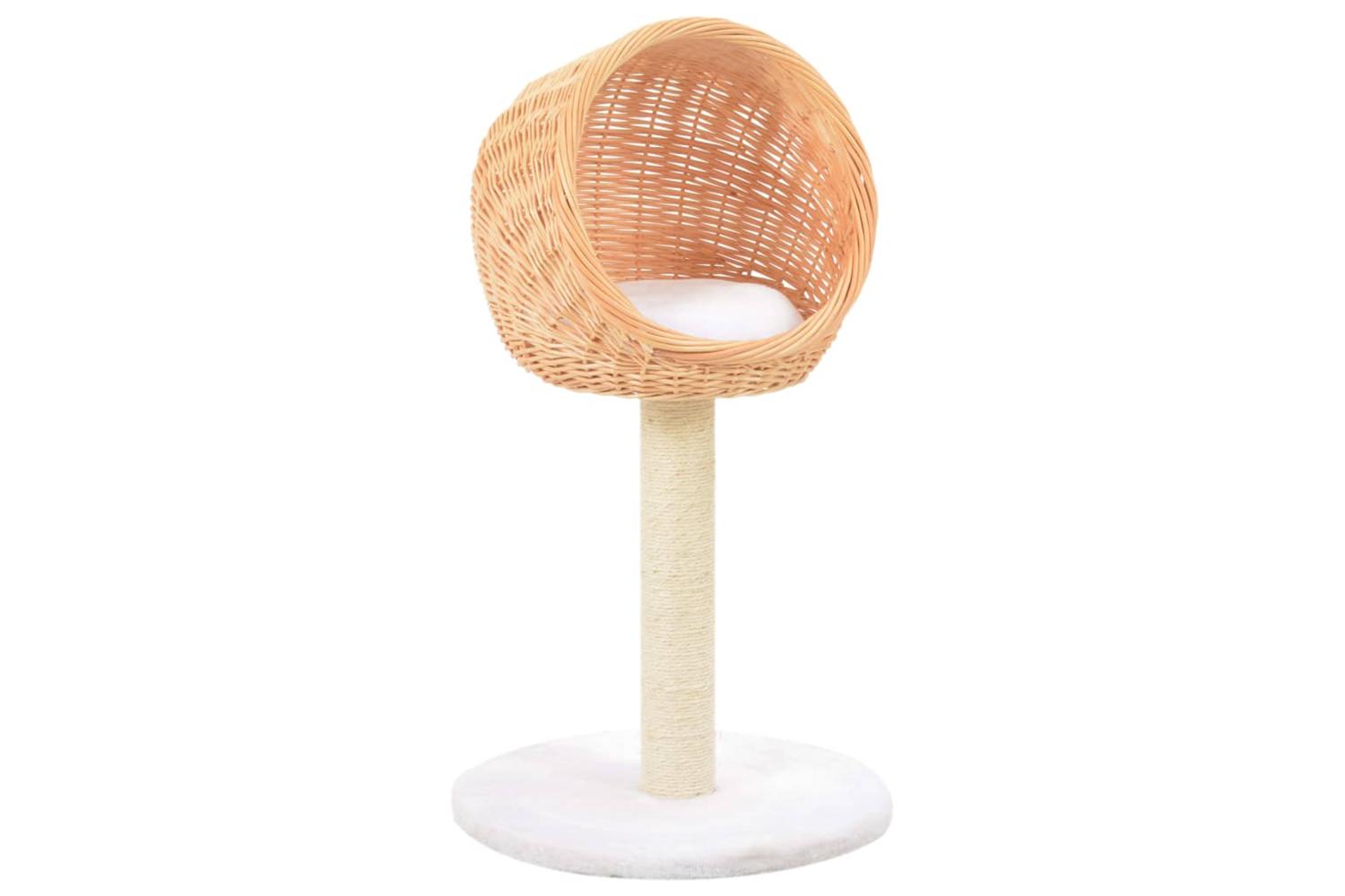 Cat Tree With Sisal Scratching Post Natural Willow Wood