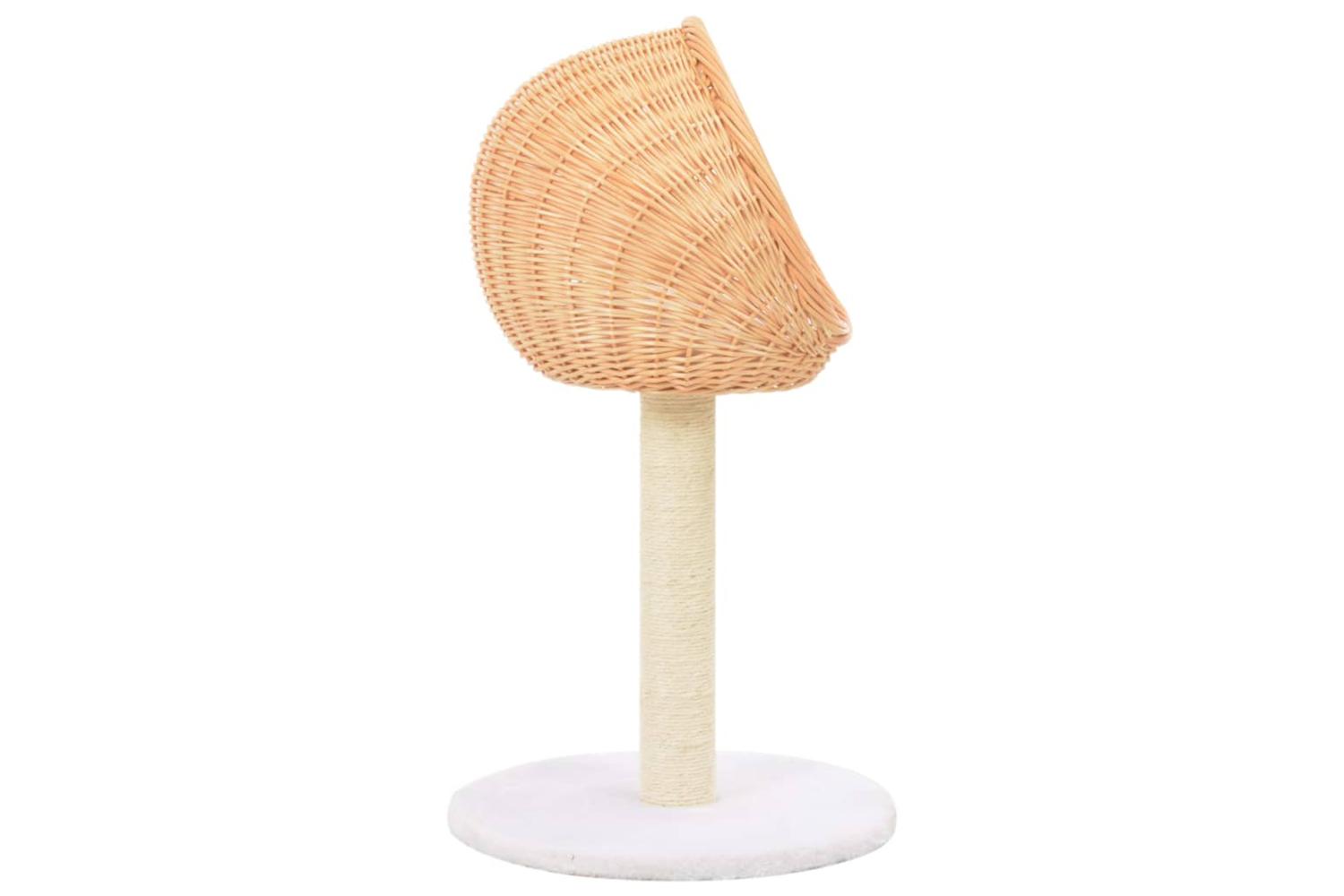 Cat Tree With Sisal Scratching Post Natural Willow Wood-3