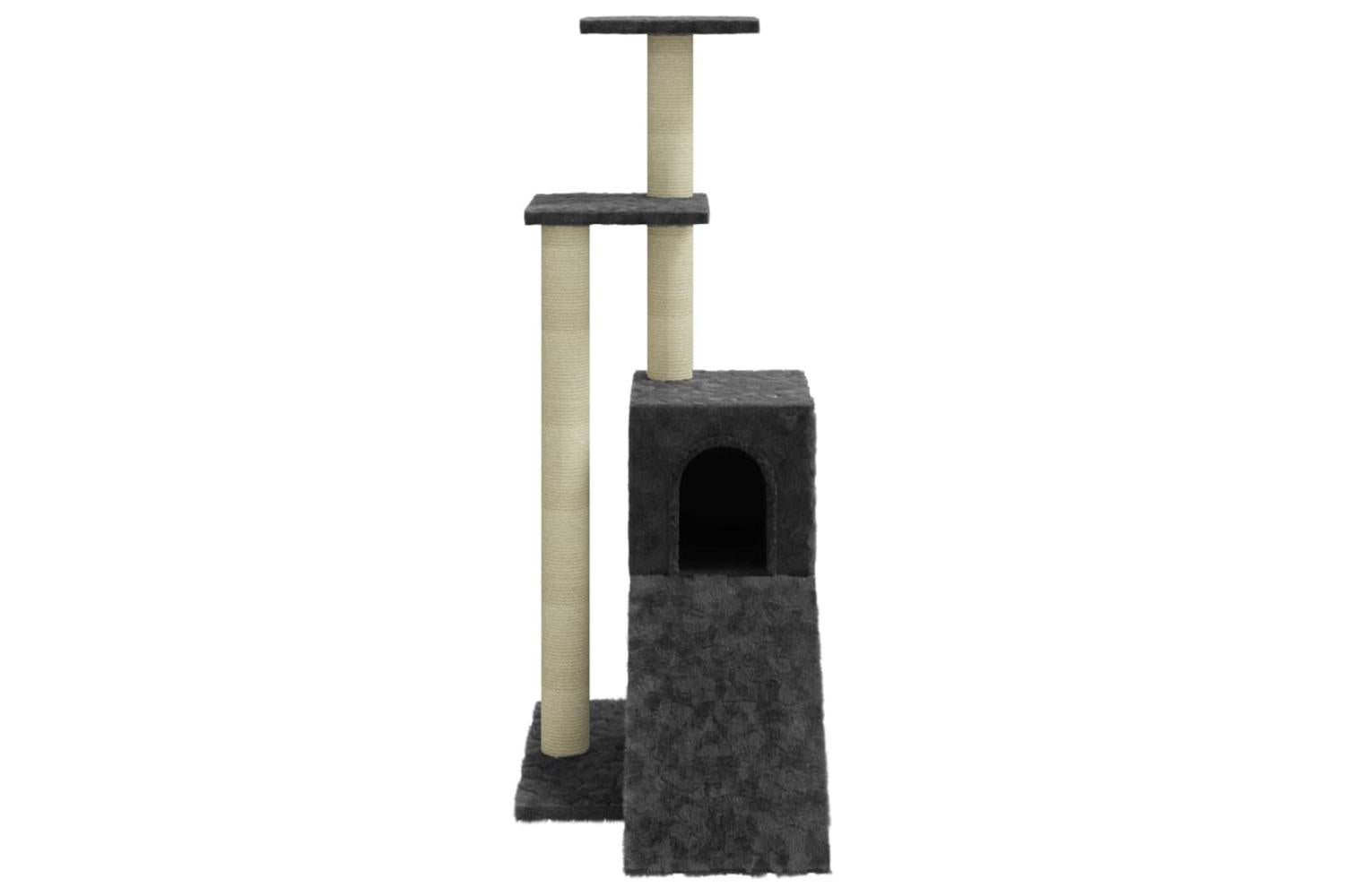 Cat Tree With Sisal Scratching Posts Dark Grey 92 Cm-5