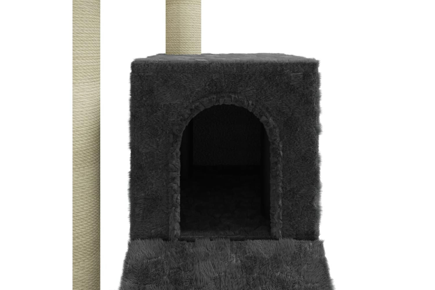 Cat Tree With Sisal Scratching Posts Dark Grey 92 Cm-7