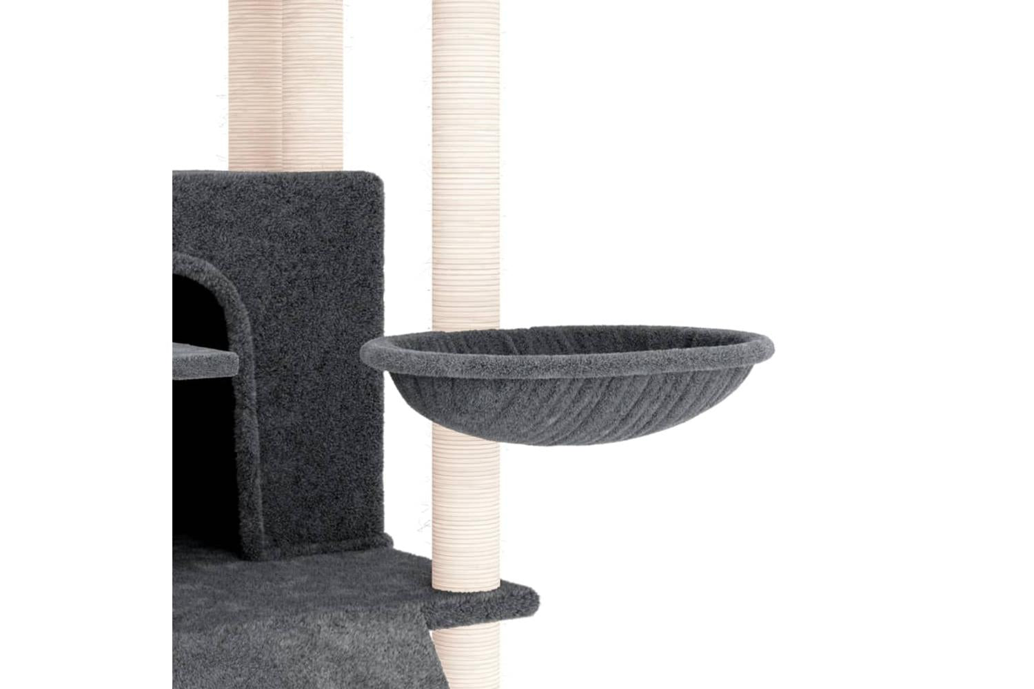 Cat Tree With Sisal Scratching Posts Dark Grey 154 Cm-6
