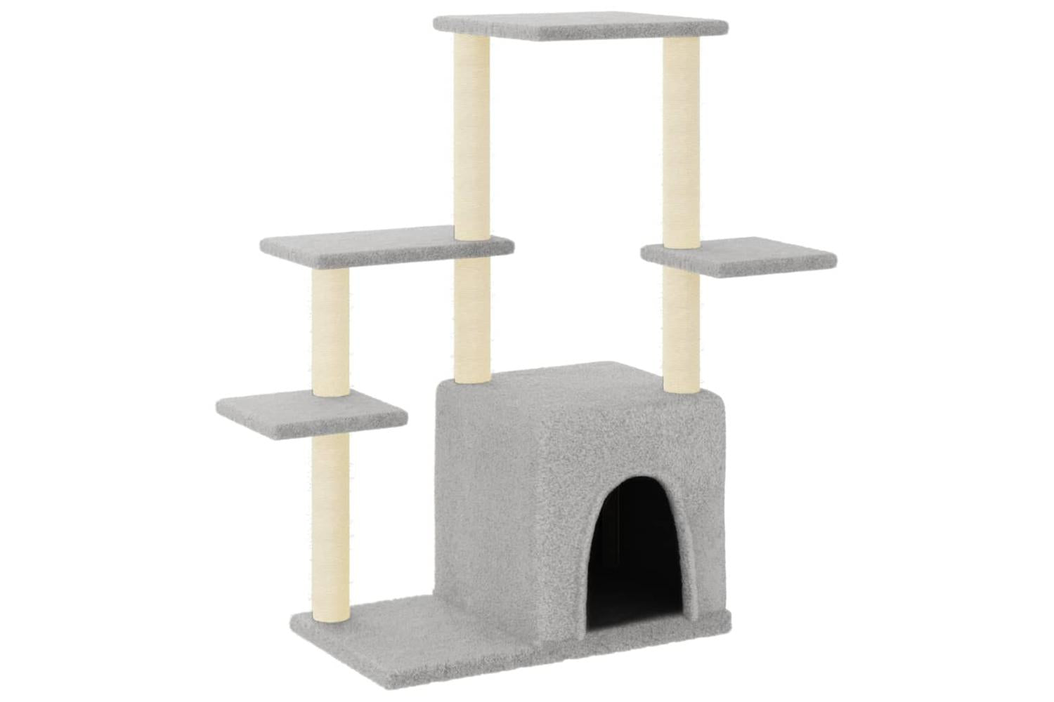 Cat Tree With Sisal Scratching Posts Light Grey 975 Cm