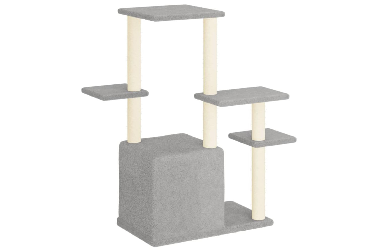 Cat Tree With Sisal Scratching Posts Light Grey 975 Cm-5
