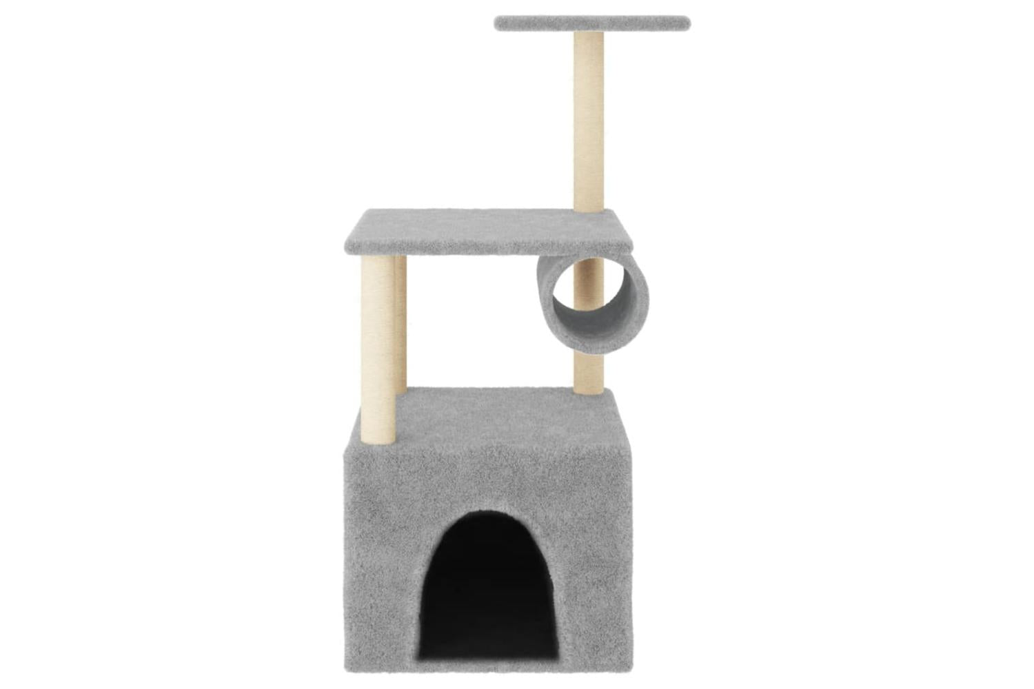 Cat Tree With Sisal Scratching Posts Light Grey 1095 Cm-3
