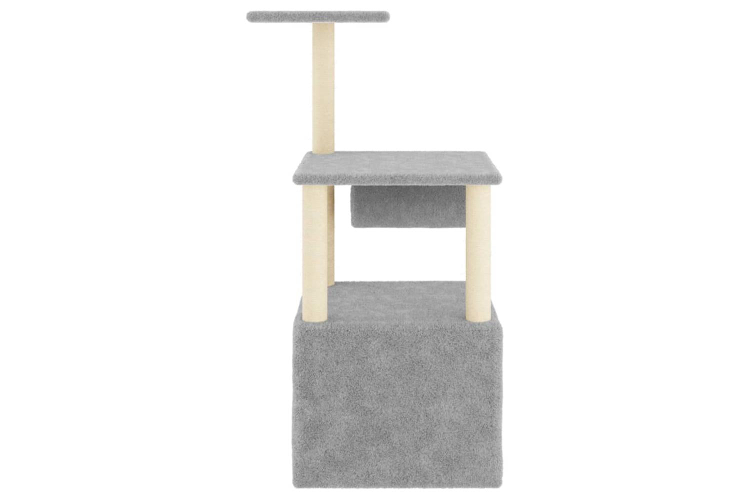 Cat Tree With Sisal Scratching Posts Light Grey 1095 Cm-4