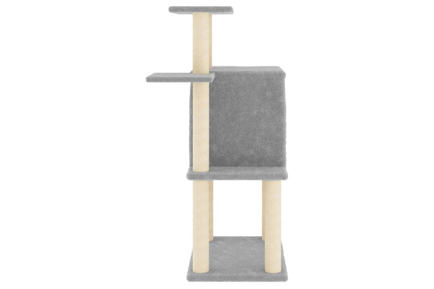 Cat Tree With Sisal Scratching Posts Light Grey 97 Cm-4