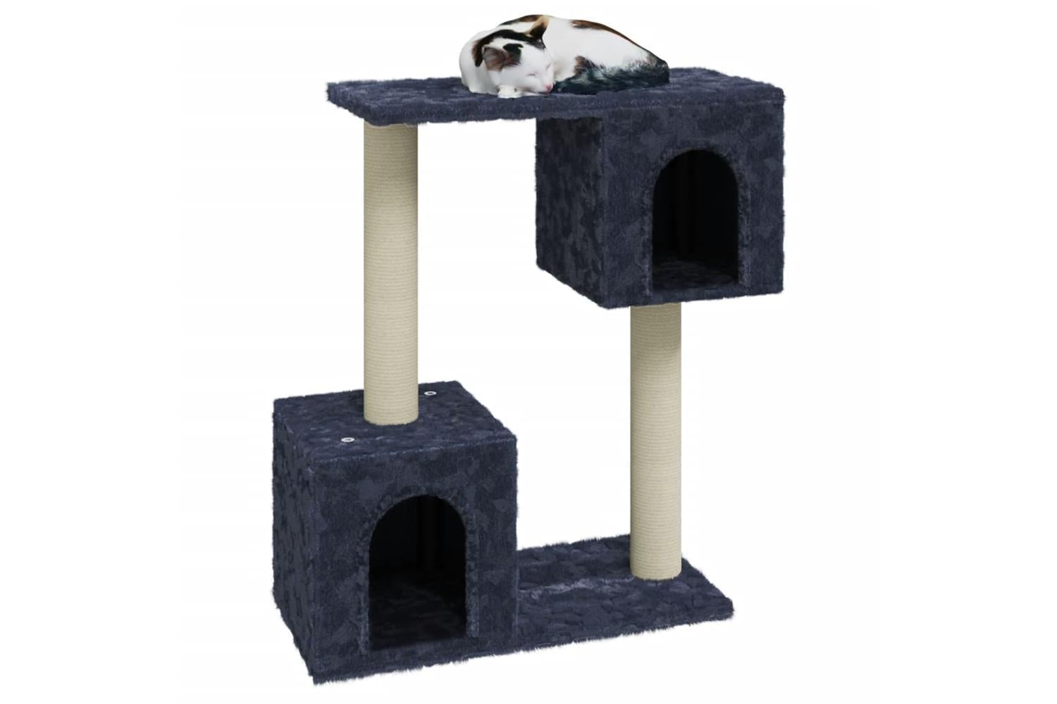 Cat Tree With Sisal Scratching Posts Dark Grey 60 Cm-3