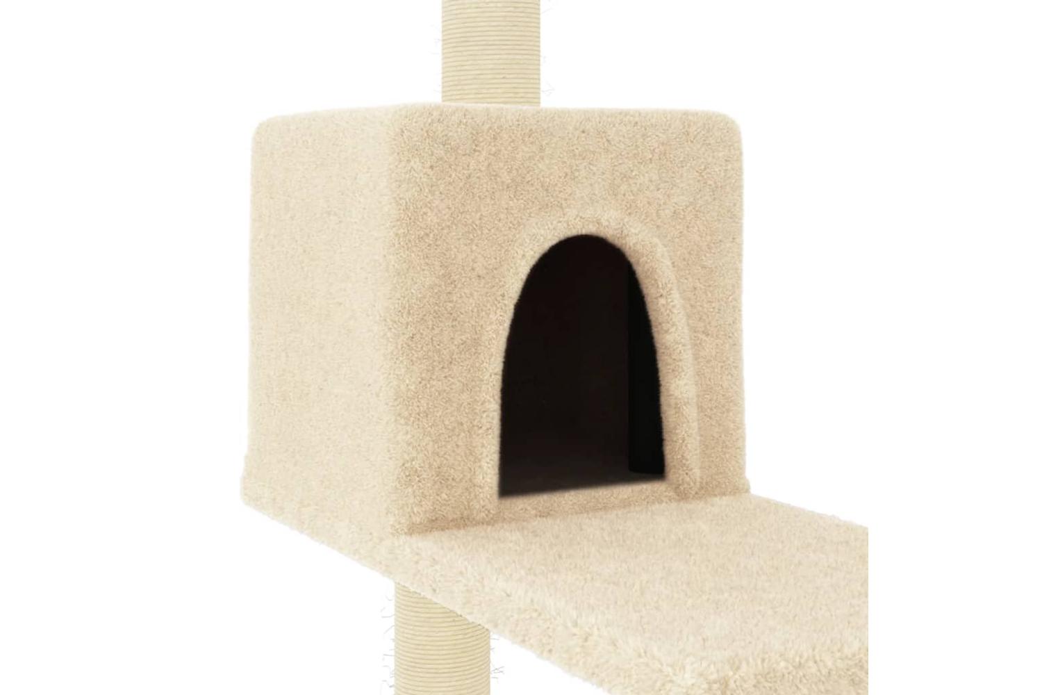 Cat Tree With Sisal Scratching Posts Cream 95 Cm-6