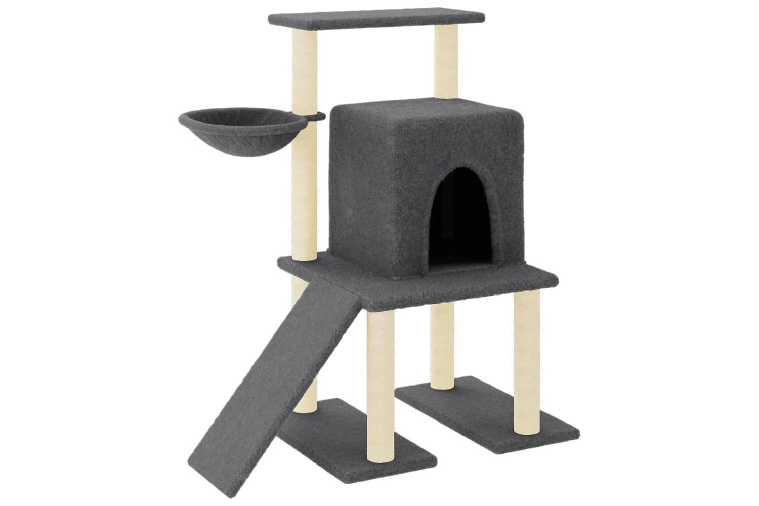 Cat Tree With Sisal Scratching Posts Dark Grey 965 Cm-2