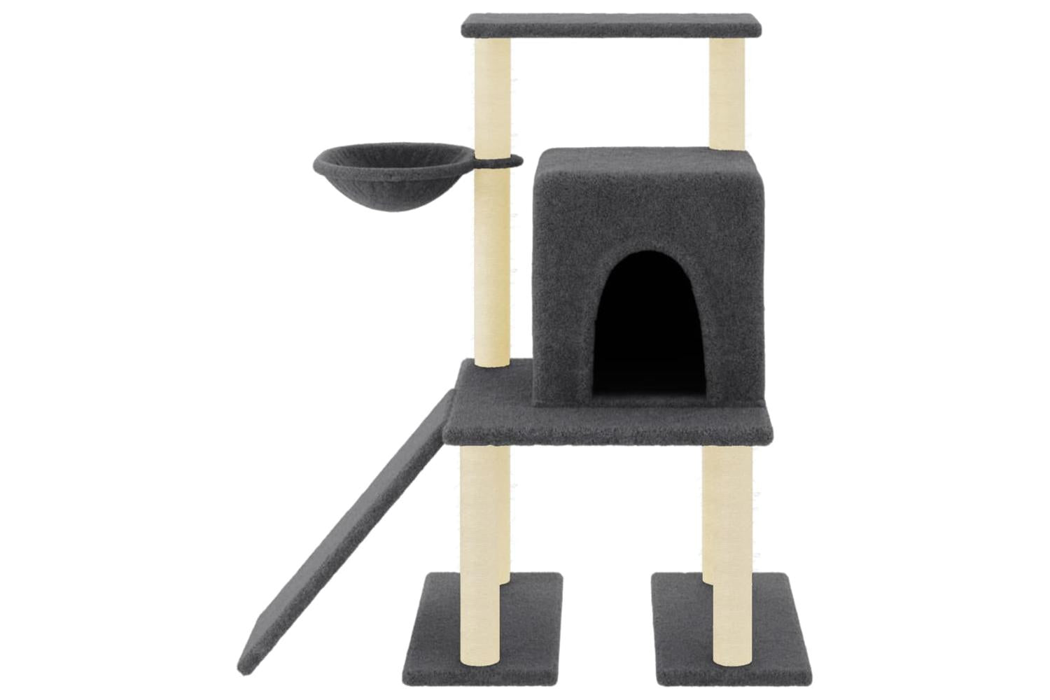 Cat Tree With Sisal Scratching Posts Dark Grey 965 Cm-3