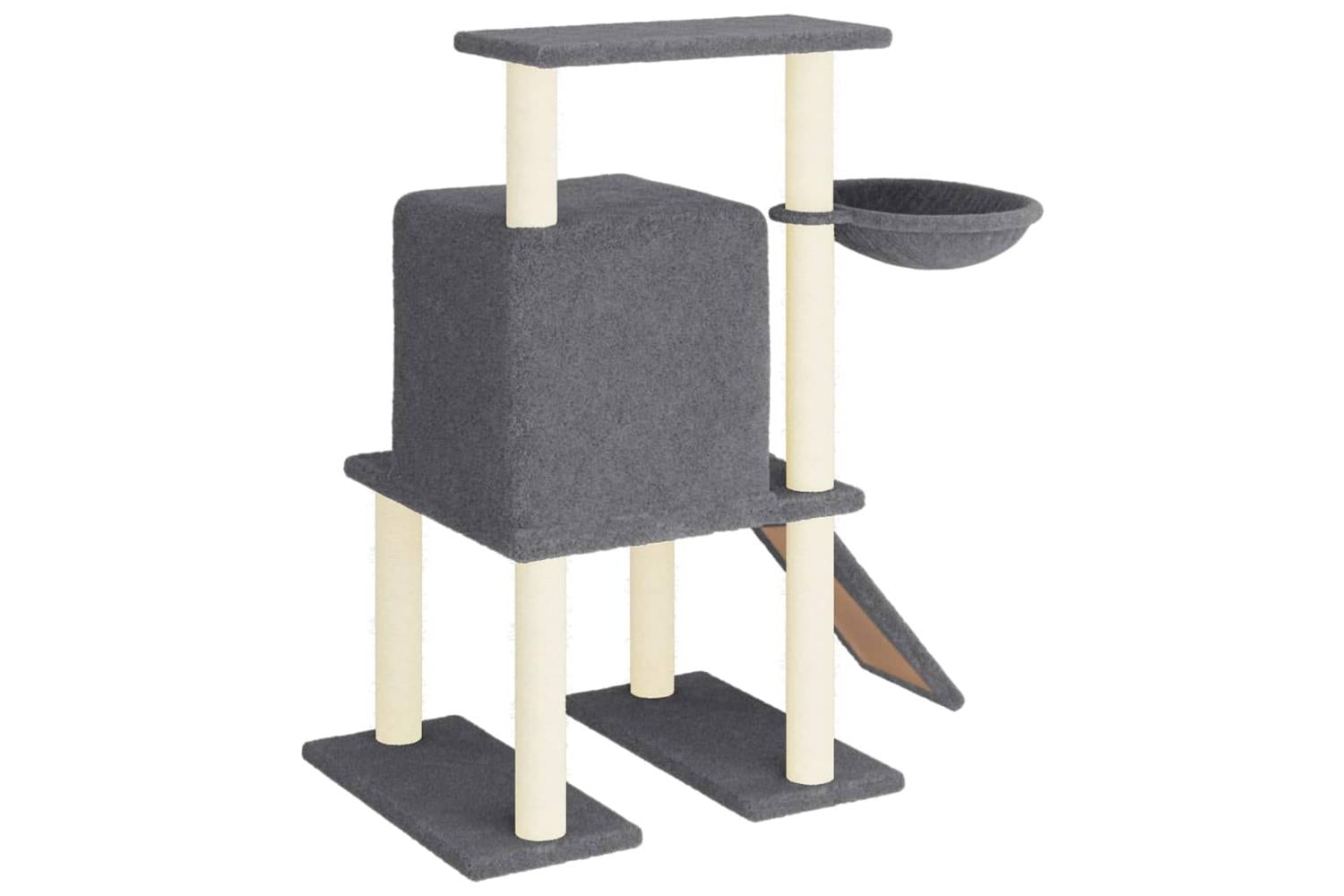 Cat Tree With Sisal Scratching Posts Dark Grey 965 Cm-5