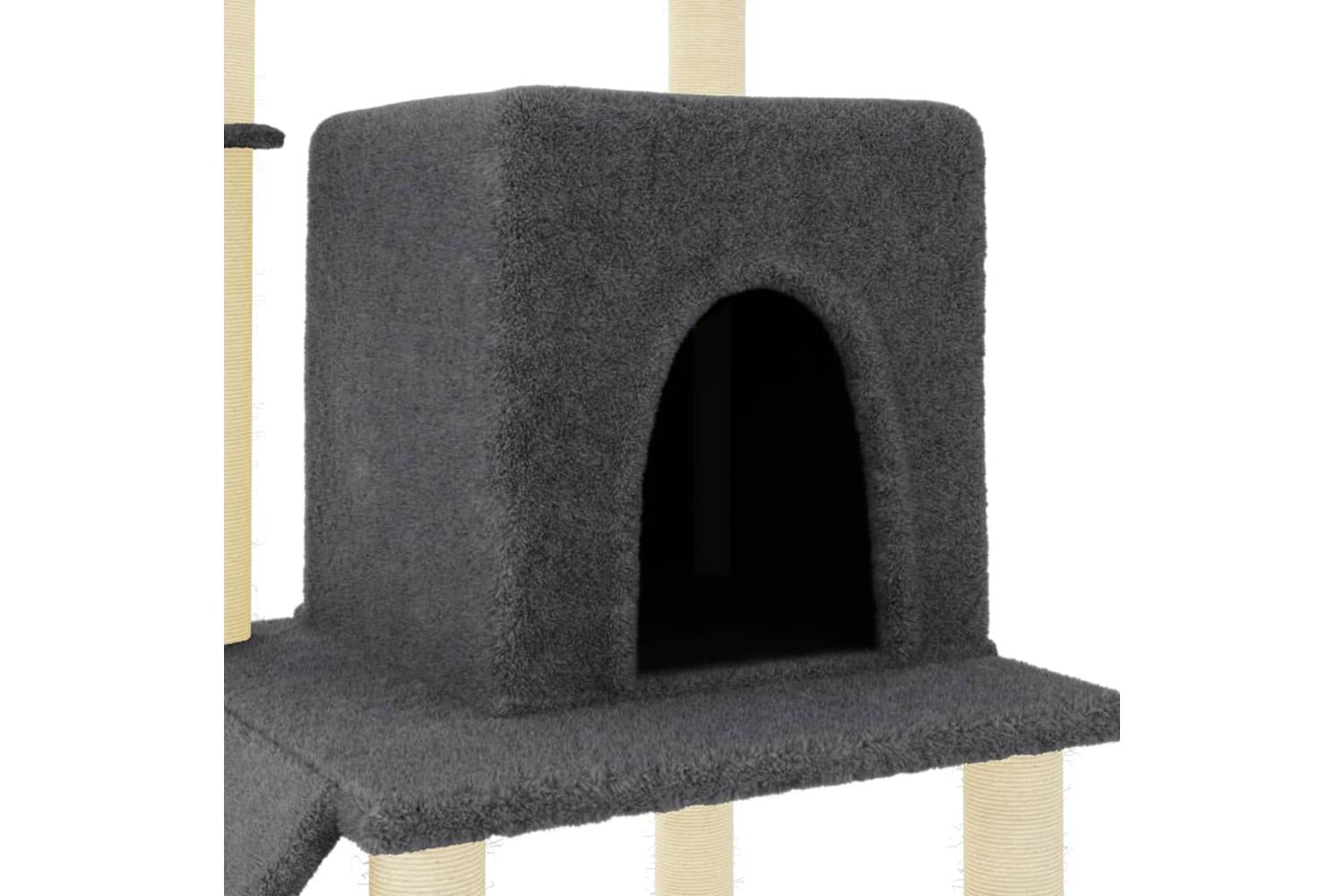 Cat Tree With Sisal Scratching Posts Dark Grey 965 Cm-6