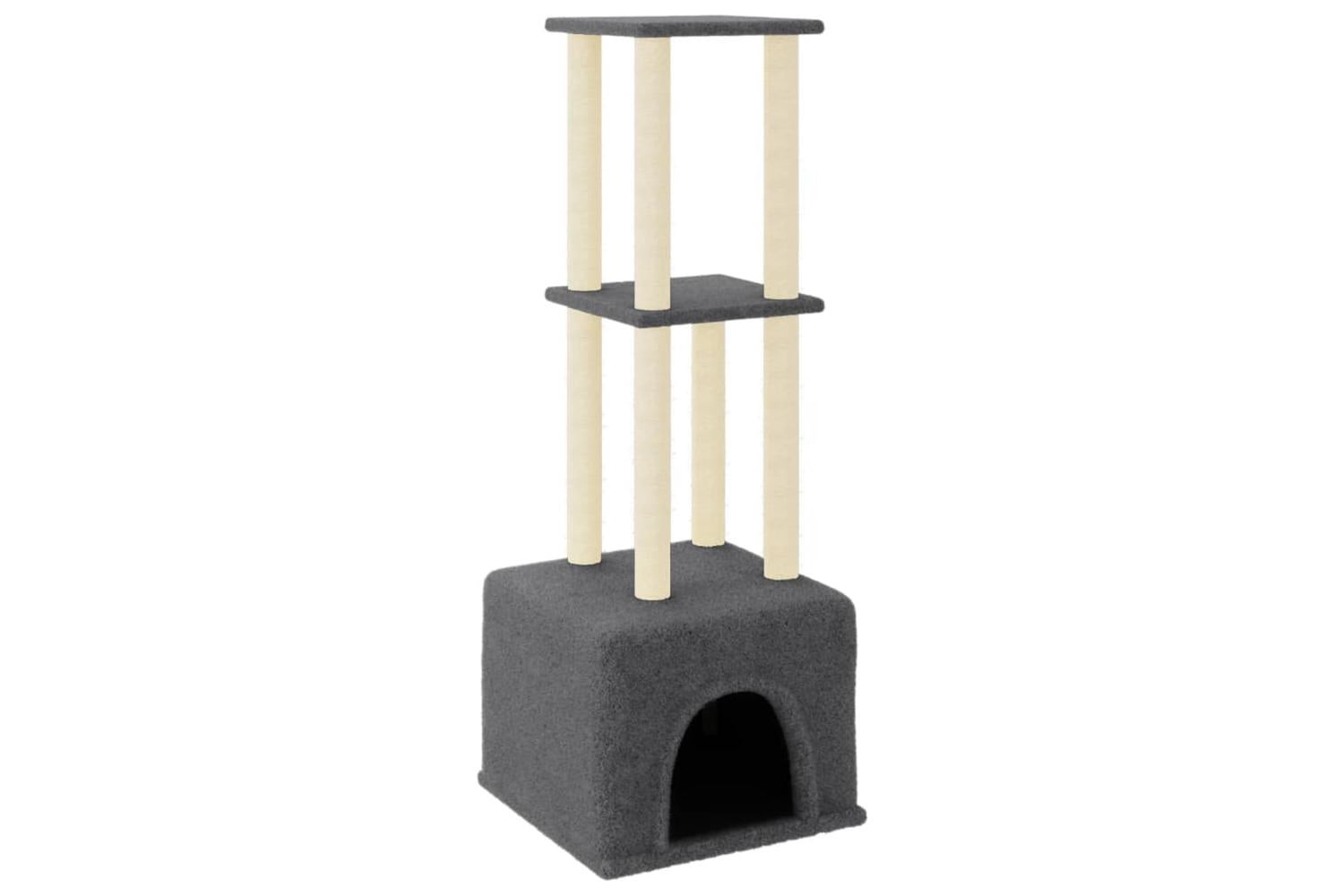Cat Tree With Sisal Scratching Posts Dark Grey 1335 Cm-2