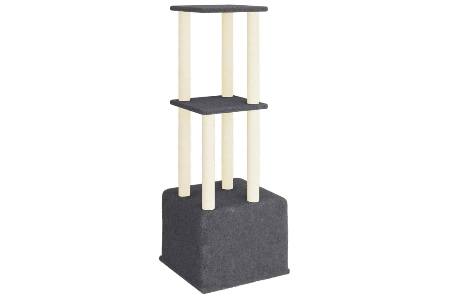 Cat Tree With Sisal Scratching Posts Dark Grey 1335 Cm-5