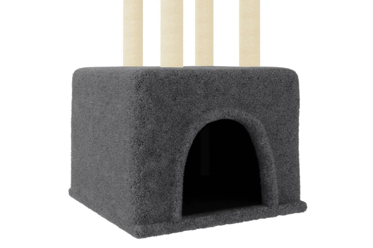 Cat Tree With Sisal Scratching Posts Dark Grey 1335 Cm-6
