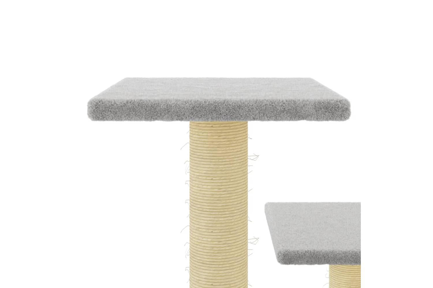 Cat Tree With Sisal Scratching Posts Light Grey 61 Cm-6