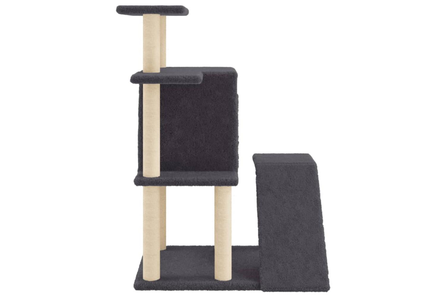 Cat Tree With Sisal Scratching Posts Dark Grey 97 Cm-5