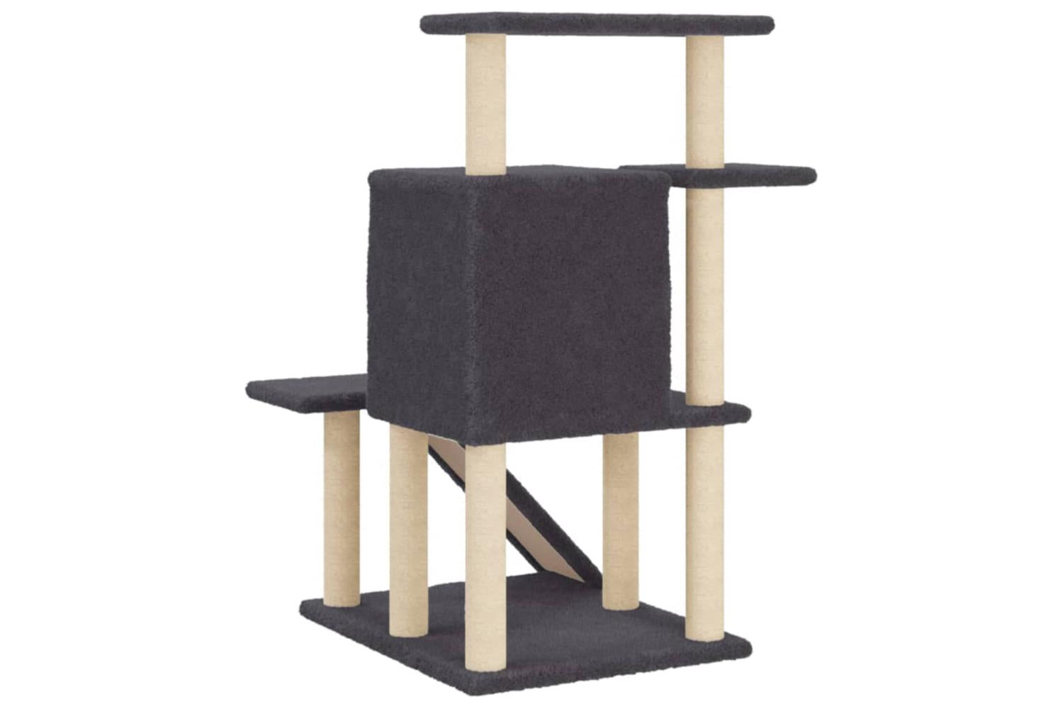 Cat Tree With Sisal Scratching Posts Dark Grey 97 Cm-6