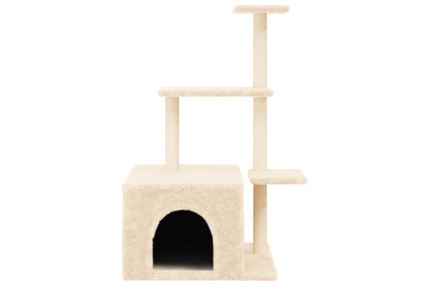 Cat Tree With Sisal Scratching Posts Cream 110 Cm-4