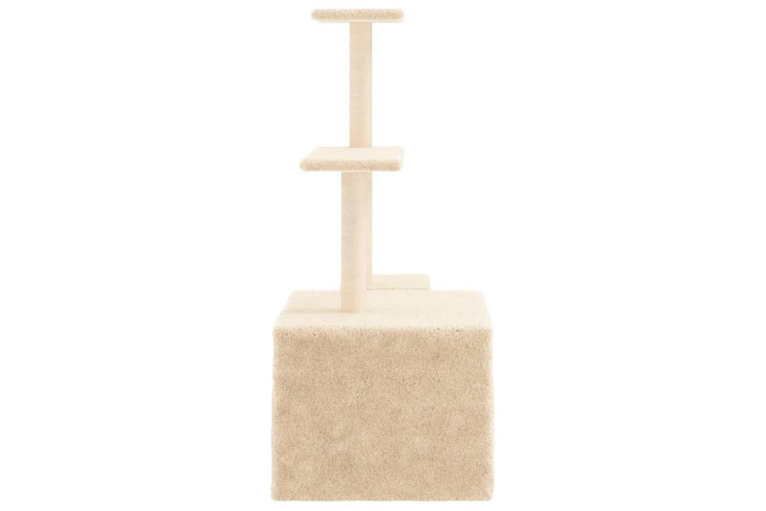Cat Tree With Sisal Scratching Posts Cream 110 Cm-5
