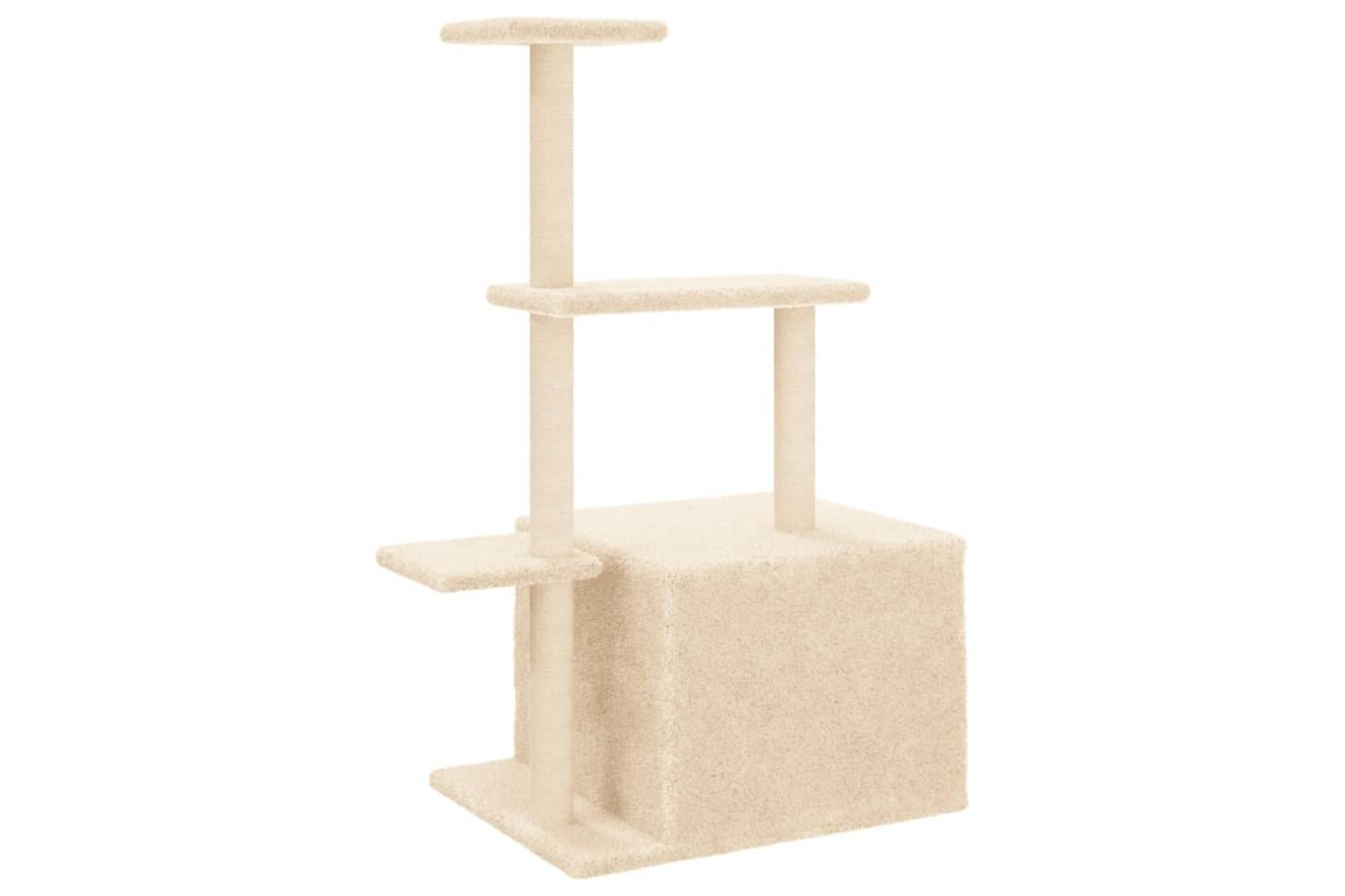 Cat Tree With Sisal Scratching Posts Cream 110 Cm-6