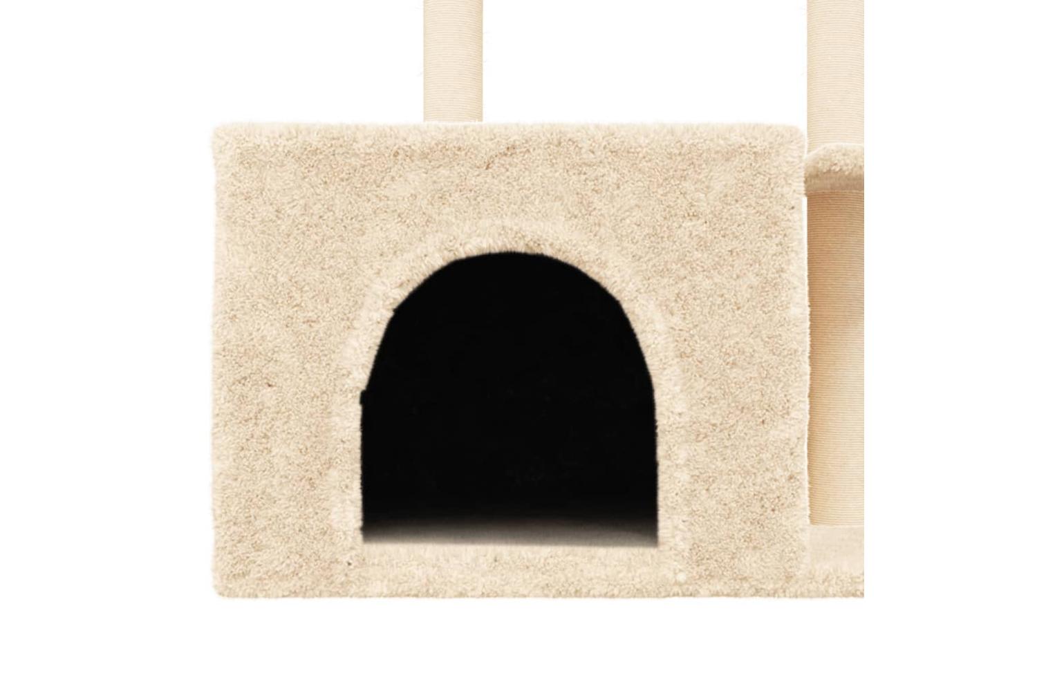 Cat Tree With Sisal Scratching Posts Cream 110 Cm-7