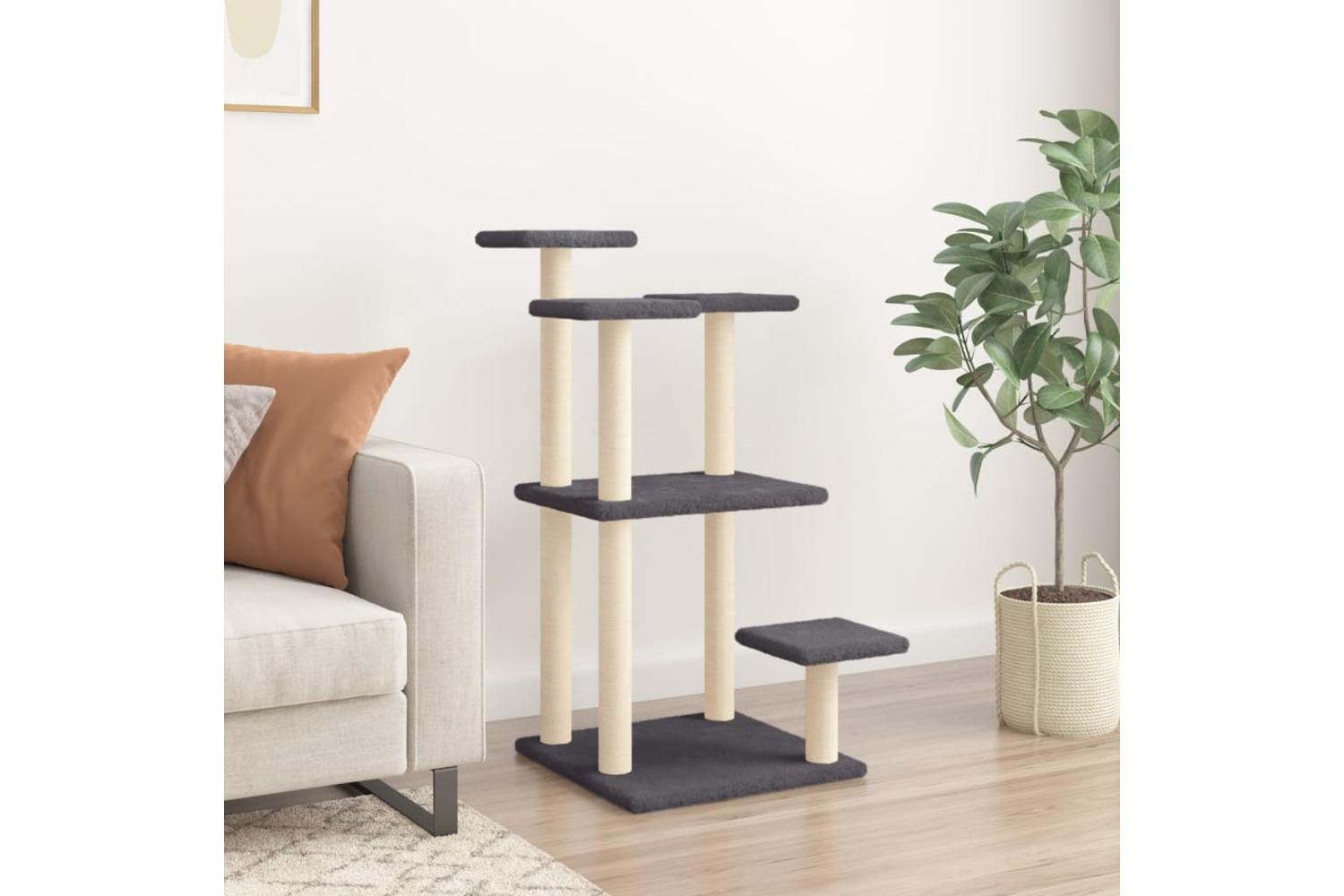 Cat Scratching Posts With Platforms Dark Grey 985 Cm-3