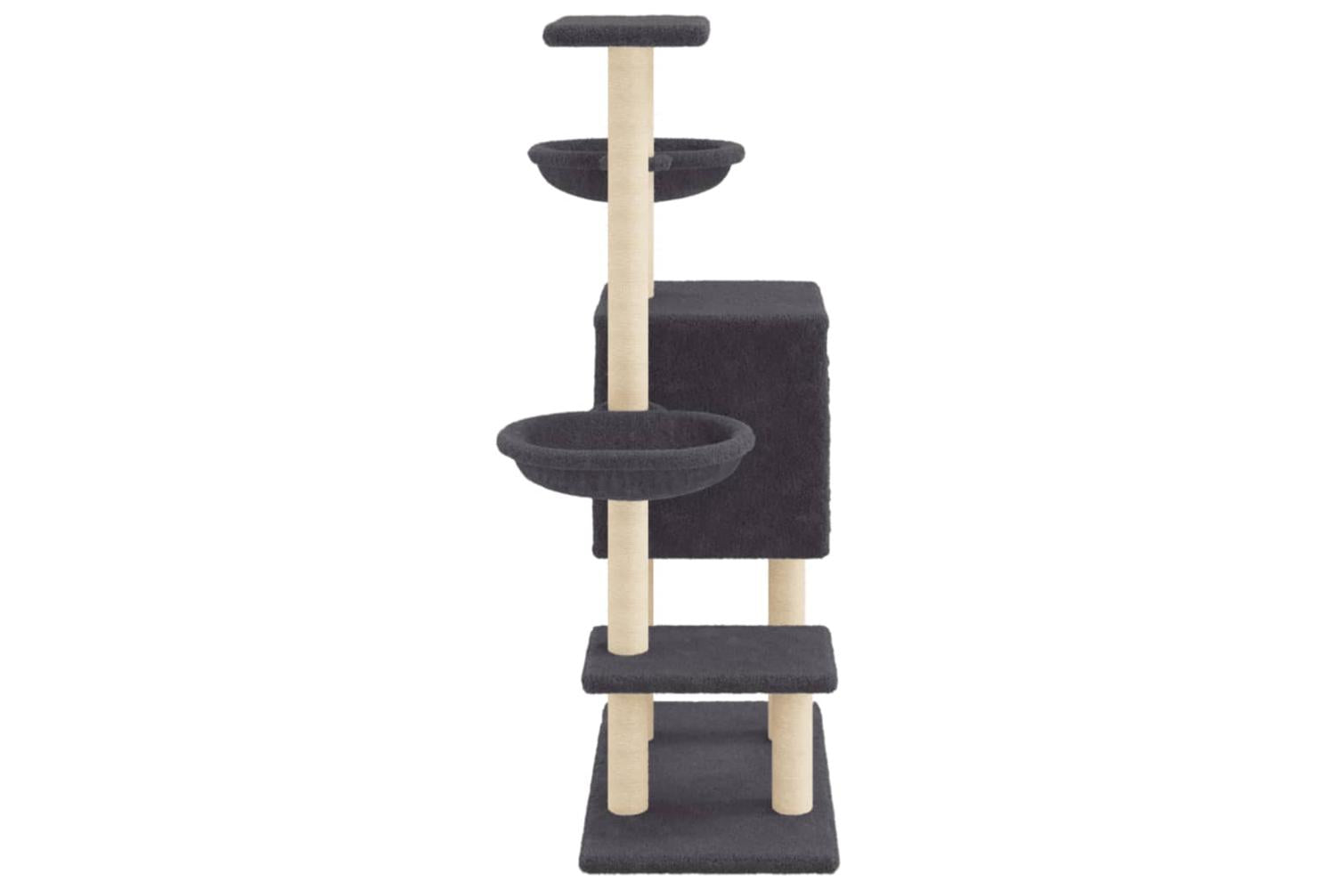 Cat Tree With Sisal Scratching Posts Dark Grey 117 Cm-5