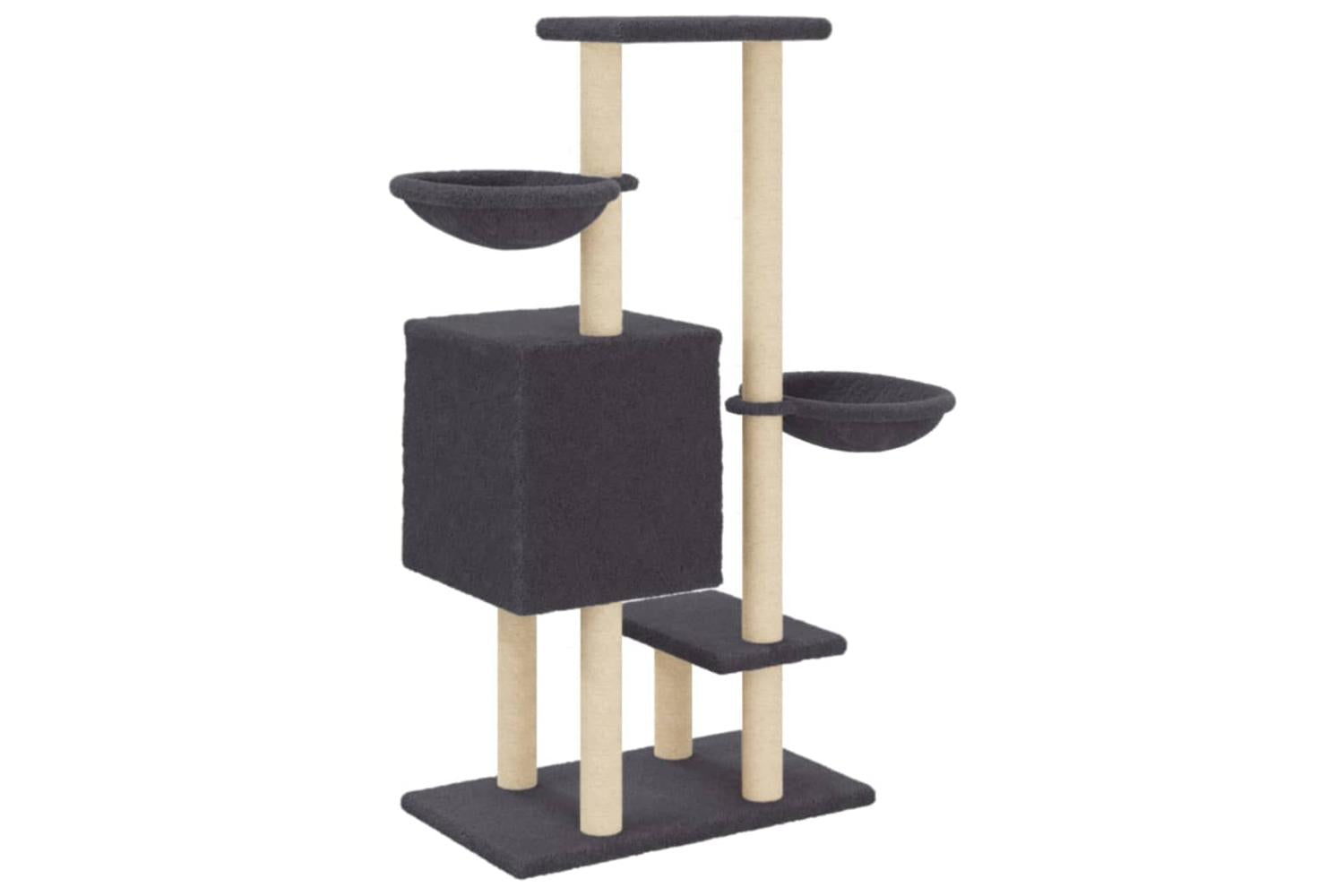 Cat Tree With Sisal Scratching Posts Dark Grey 117 Cm-6