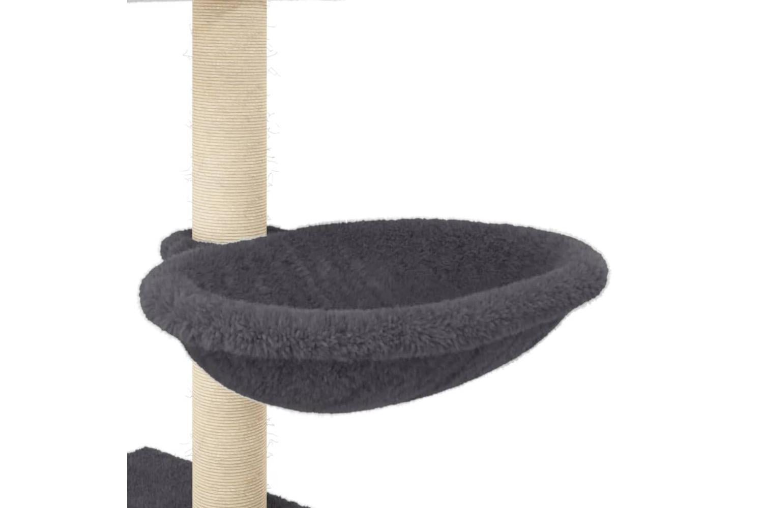 Cat Tree With Sisal Scratching Posts Dark Grey 117 Cm-8