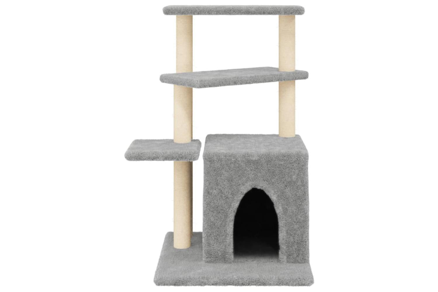 Cat Tree With Sisal Scratching Posts Light Grey 835 Cm-4