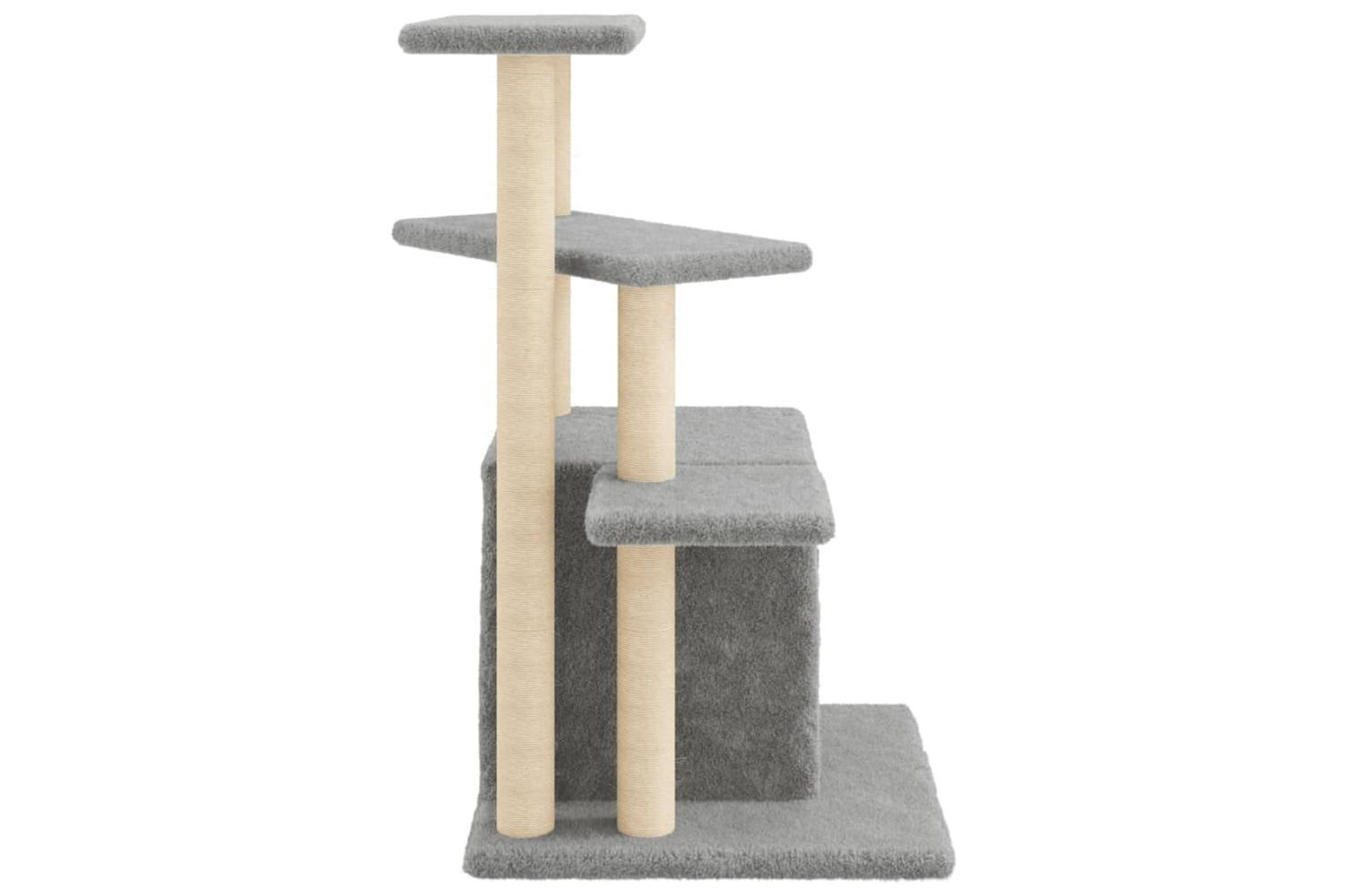 Cat Tree With Sisal Scratching Posts Light Grey 835 Cm-5