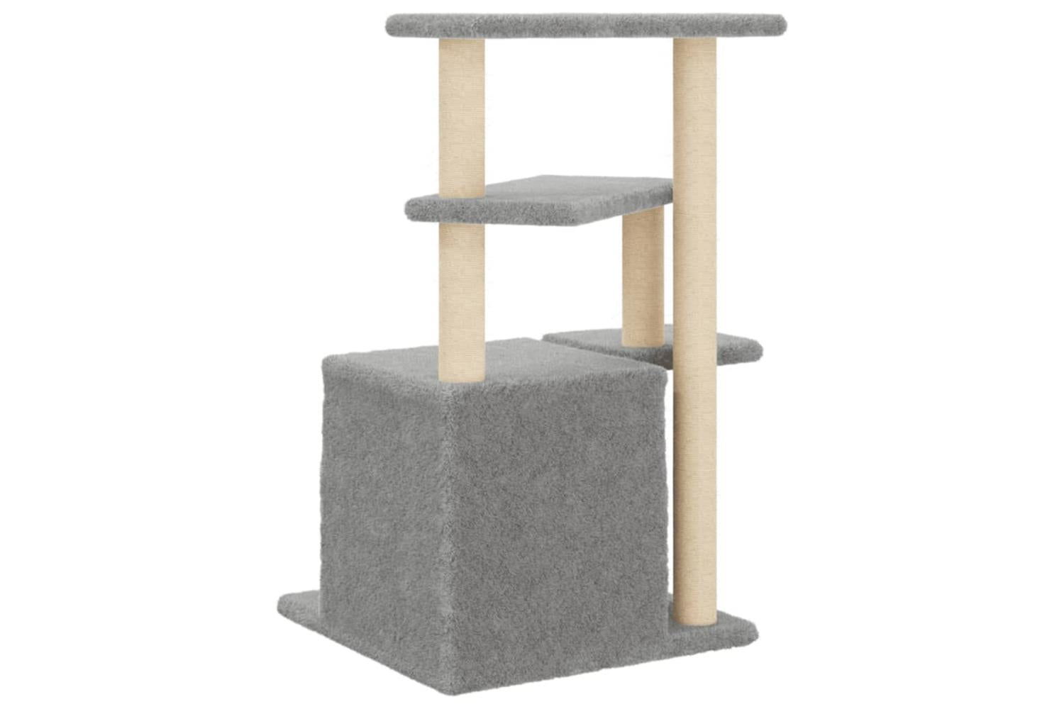 Cat Tree With Sisal Scratching Posts Light Grey 835 Cm-6